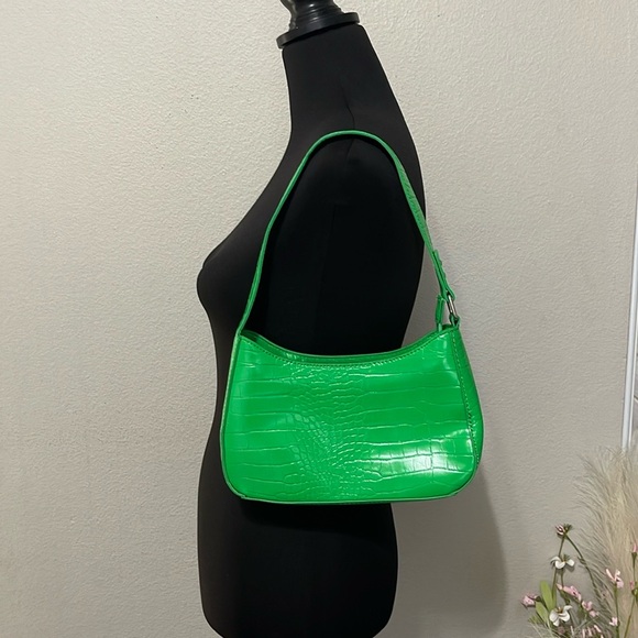 URBAN OUTFITTERS NEON GREEN EMOBBOSED SHOULDER BAG - Picture 2 of 8